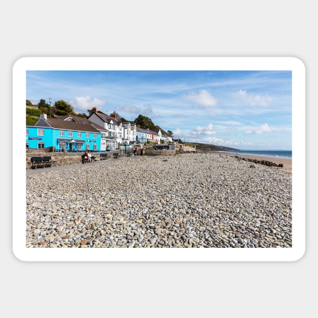 Amroth Village And Pebble Beach Sticker by tommysphotos